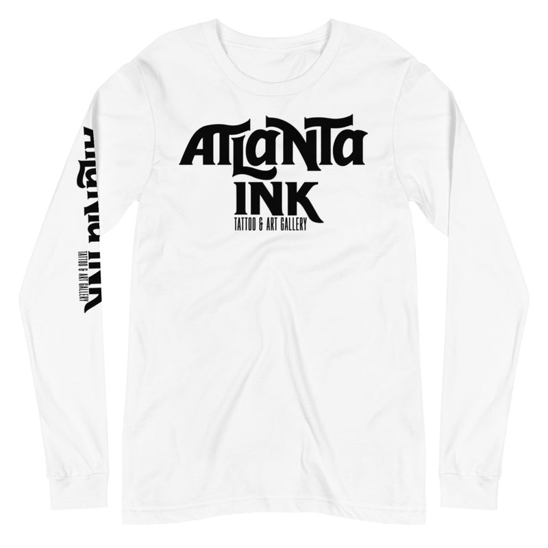 ATLANTA INK Logo White Long Sleeve Shirt